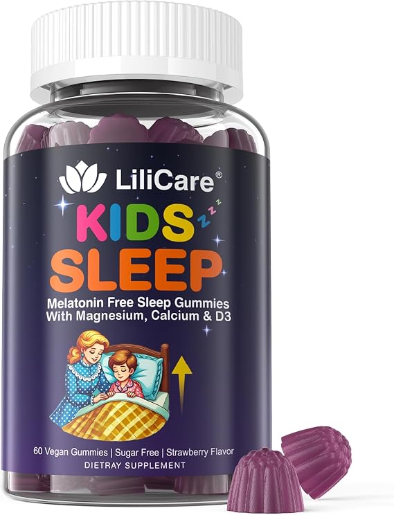 Kids Sleep Gummies - Magnesium Glycinate Gummies, Melatonin Free Sleep Aid