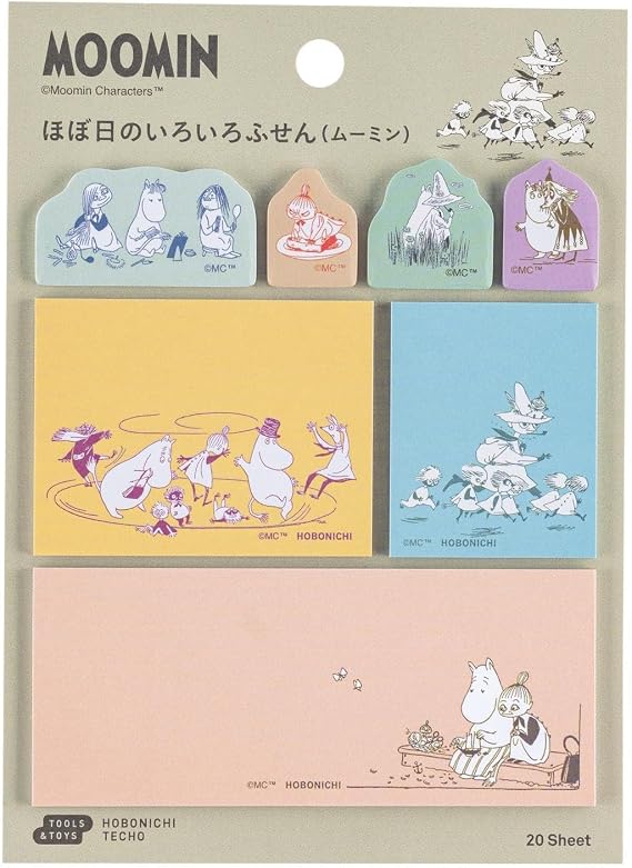 Hobonichi Techo Accessories Moomin: Hobonichi Various Sticky Notes - Moomin