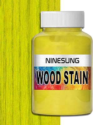 Yellow Wood Stain | Wood Dye Powder for Indoor and Outdoor | Furniture Dye | Fast Drying | Furniture Stain for Wooden Pigment Coloring Powder Yellow, 2 Ounces