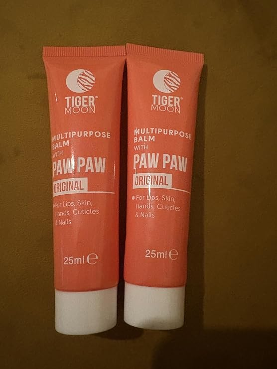 Tiger Moon Multipurpose Balm with Paw Paw for Lip, Skin, Hands, Cuticles & Nails, 25ml (Original x2)