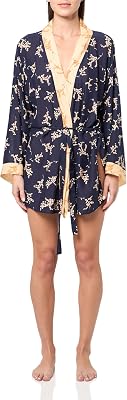 Gottex Beach Life Diamond Black Floral Border Print Kimono Swimsuit Cover Up for Women Perfect Poolside Accessory