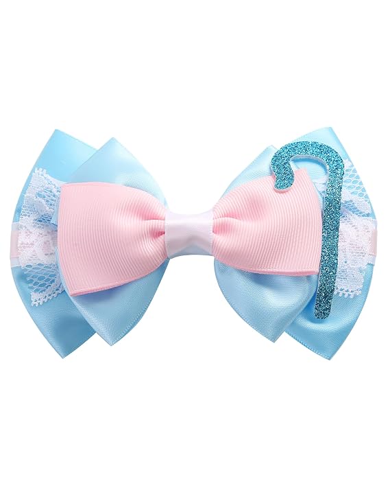 Nuolich 5 Inch Hair Bow Clips Accessories Party Gifts for Little Girls