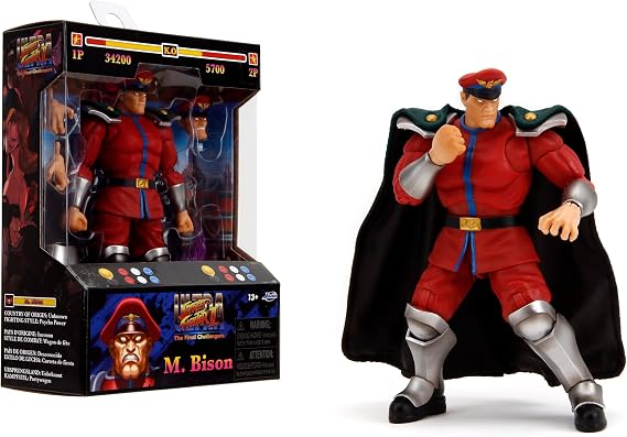 Jada Street Fighter 6" M. Bison Action Figure, Toys for Kids and Adults