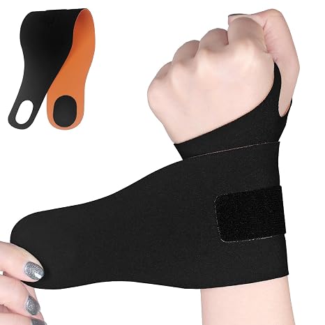 YUNYILAN Wrist Brace Ulnar Wrist Brace Compression Ultra-Thin Elastic Strap Wrist,Wrist wraps for Pain Repetitive Wrist Use Injury,Support for Tendonitis Carpal Tunnel Relief Pain (Black 2pcs)