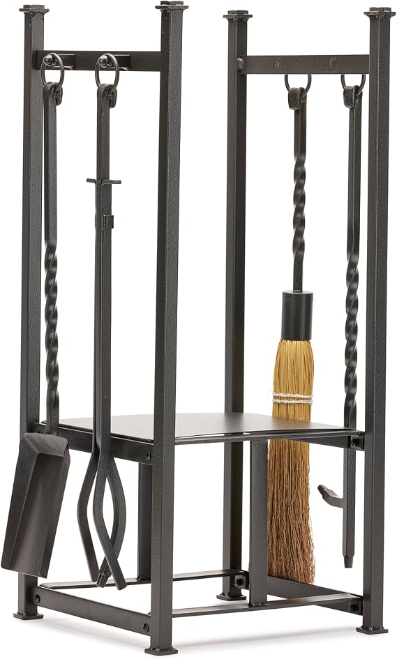 UniFlame Olde World Iron Firewood Log Rack with Tools