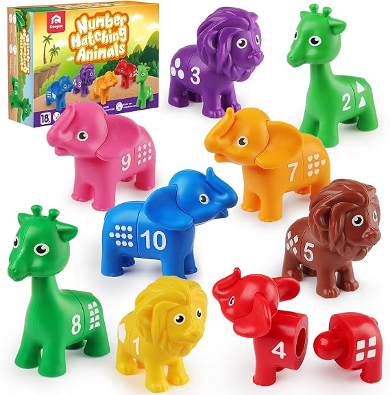 Coogam Number Matching Toy Set Montessori Learning toys