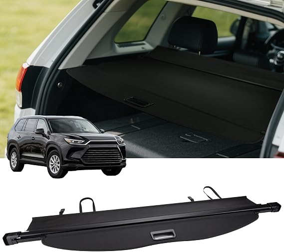 FARBIN Trunk Cargo Cover for Toyota Highlander 2015-2021 Trunk Cover Canvas