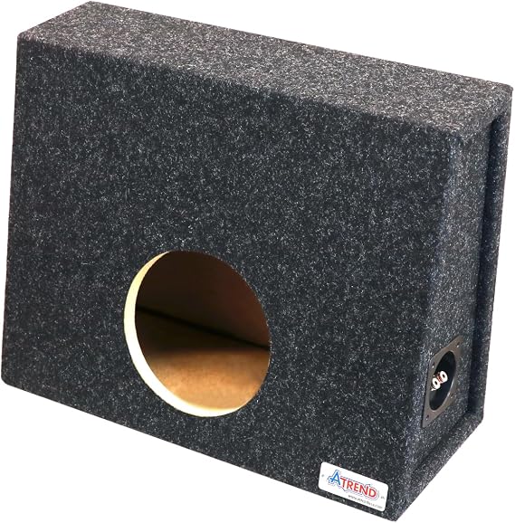 Bbox Single Sealed 8 Inch Subwoofer Enclosure - Car Subwoofer Boxes & Enclosures - Made in USA Premium Subwoofer Box Improves Audio Quality, Sound & Bass - Nickel Finish Subwoofer Terminals - Black