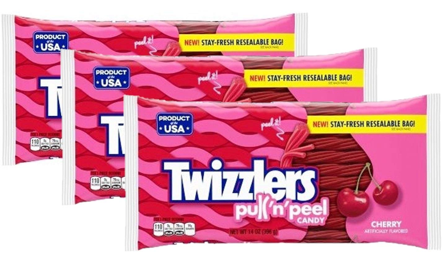 Twizzlers Pull 'n' Peel Candy - Cherry 14 oz
