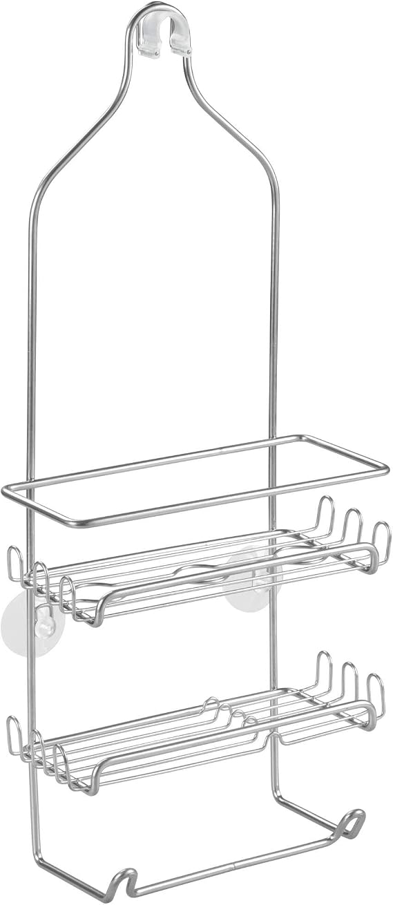 iDesign Milo Çelik Asma Duş Düzenleyici - 22,86 cm x 11,43 cm x 54,04 cm, Gümüş