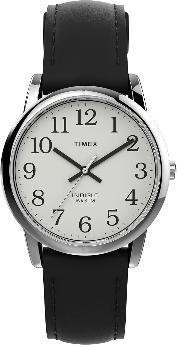 Timex Men's Easy Reader 35mm Date Window Leather Strap Watch