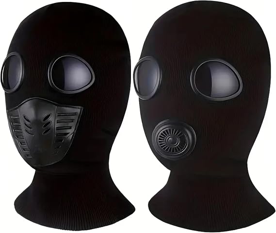 Balaclava Ski Mask 2Pieces Full Face Cover for Men and Women Breathable Full Face Mask for Skiing Outdoor Sports Outdoor Cycling face mask, SM Role-Playing