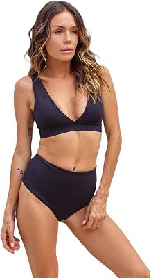 Arika7 Womens V Neck High Waisted Bikini Set