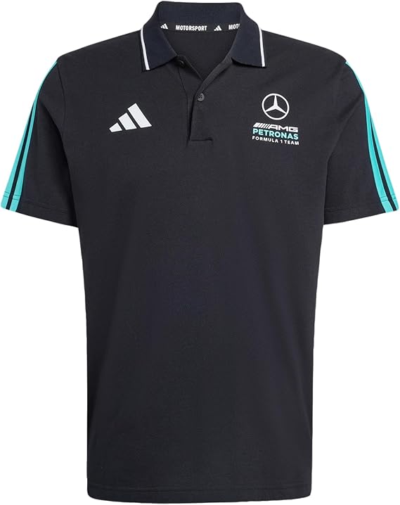 adidas Mercedes - AMG Petronas Formula One Men's DNA Polo Shirt (XXL) Black