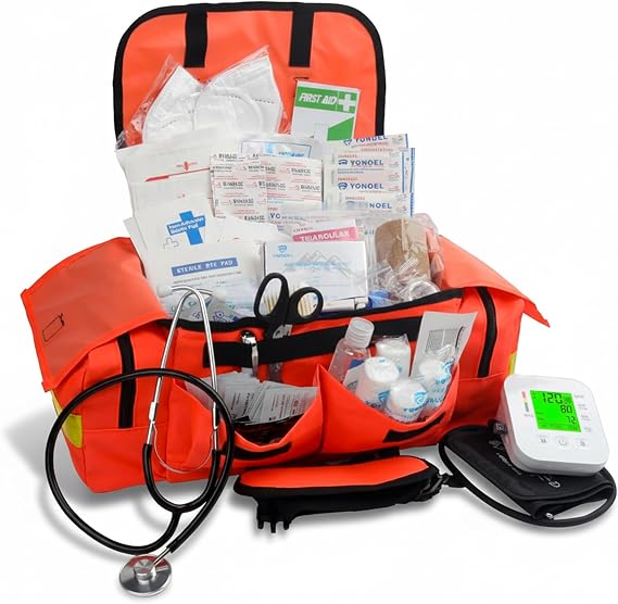 EMT 1st 362 Pcs Responder Emergency First Aid kit with Digital BP Cuff