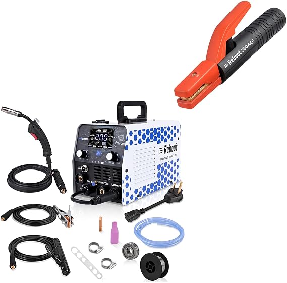 Reboot 200Amp MIG Welder 120V 240V 5 in 1 Welding Machine with Electrode Holder 300AMP Copper