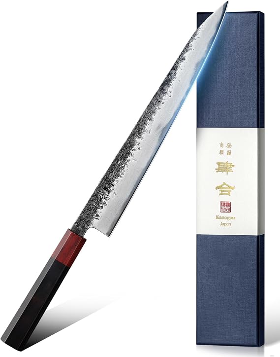 kanngou Sushi Knife 27cm Japanese Carving Knife, AUS-8 Steel Sujihiki