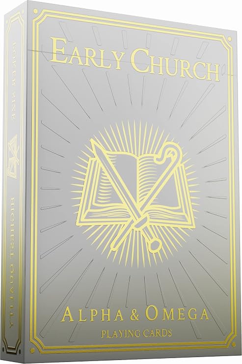 Early Church Alpha & Omega Christian History Deck, Biblical Artwork Playing Cards & Game e-Book