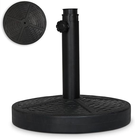 Backyard Expressions 26.5 Lb Umbrella Stand, Patio Umbrella Base, 15 in Diameter