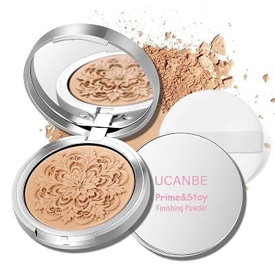 SuperFreeze Pressed Setting Powder, Freeze-Dried Skincare Powder for All-Day Oil Control, Pore-Blurring Matte Finish with Hyaluronic Acid & Niacinamide, Smooth Crease-Resistant Compact Natural