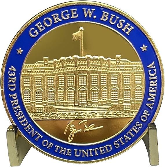 EL8-01 43rd President George W. Bush Challenge Coin White House POTUS G.W. Bush Coin