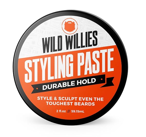 Wild Willies Beard Styling Paste for Men - Medium Hold Matte Finish