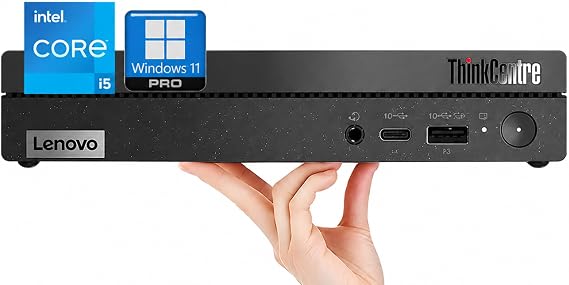 Lenovo ThinkCentre 50q Business Mini Desktop Computer, Intel Core i5 (Up to 4.60GHz), 16GB RAM, 512GB PCIe SSD, Ultra-Quiet Design, 2-Monitor Support 4K, WiFi 6, Keyboard & Mouse, Windows 11 Pro