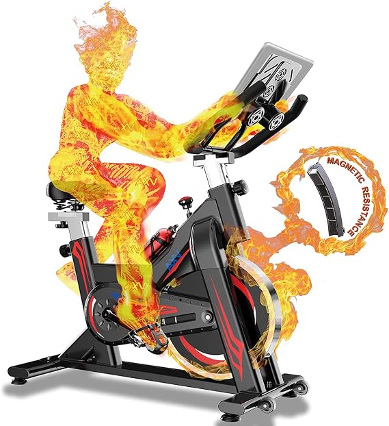 Exercise Bike,Indoor Cycling Bike,Magnetic Resistance Stationary Excersice Bikes,Fitness Equipment Adjustable Excersize Bike,Cardio Training Machines for Home Gym workout