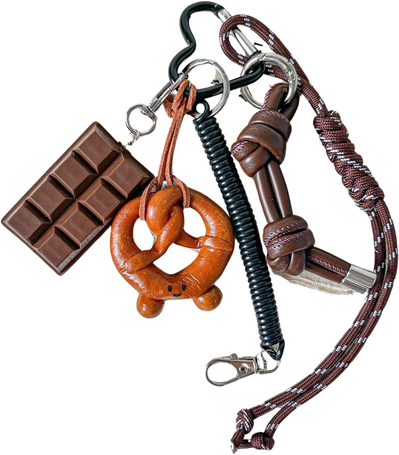 y2k Purse Charms for Handbags, Cute Keychain Aesthetic Key Fob Grunge Bag Charms Blokette Decor Preppy Pendant Charms