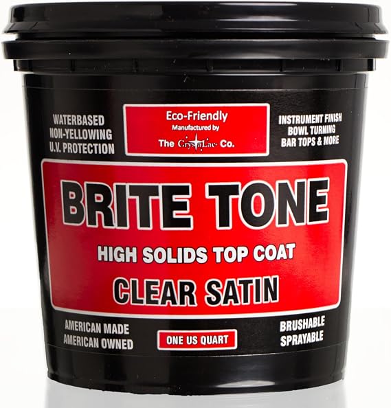 CrystaLac Brite Tone High Solids Polyurethane Instrument Finish 32 oz Quart (Clear Satin)