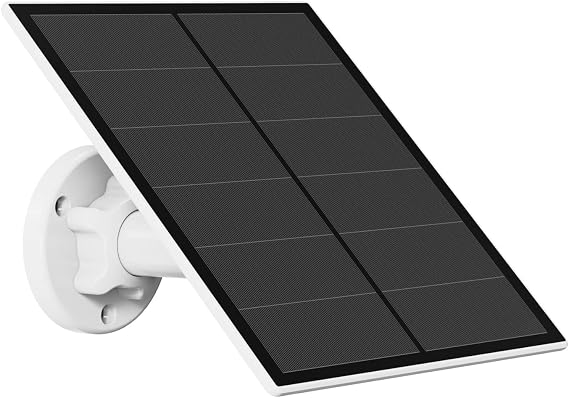 EverExceed Kablosuz Dış Mekan Güvenlik Kamerası için 5W Güneş Paneli, Şarj Edilebilir Pille Çalışan Gözetim Kamerası ile Uyumlu, Kamera için Sürekli Güneş Enerjisi, Arlo Ring Blink Kamera ile Uyumlu Değil