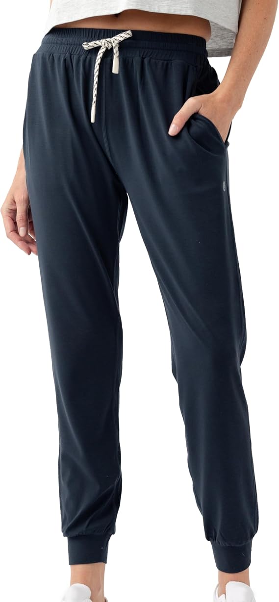 Cozy Earth Women's Studio Jogger Pants, Mid-Rise Lightweight Casual Joggers
