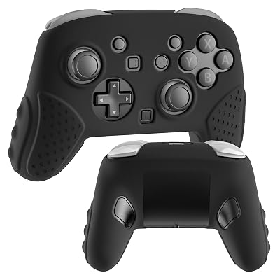 FANPL Silicone Case for Nintendo Switch 2 Pro Controller, Soft Full Protective Cover for Switch 2 Pro, Comfortable Ergonomic Grip Design Black