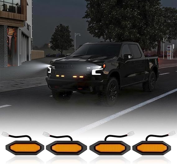 LED Front Grille Lights Compatible with 2022-2025 Chevy Silverado