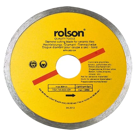 Rolson 24864 Ceramic Tile Blade, 115 mm