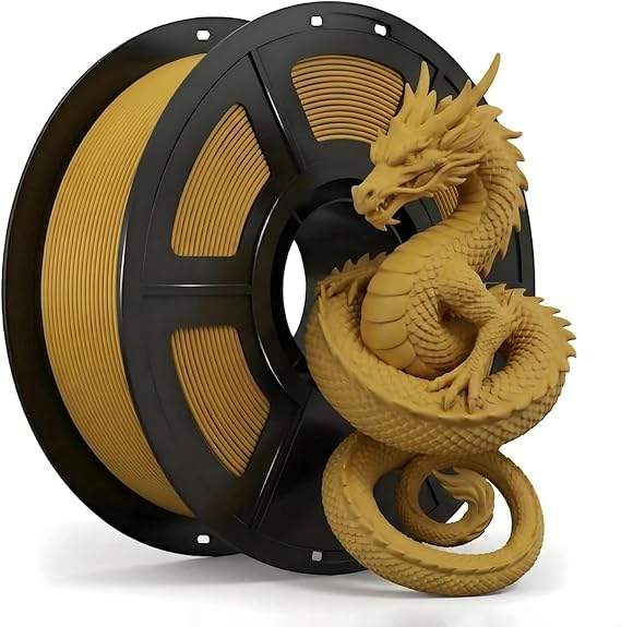 Matte PLA Filament 1.75mm, Mustard Yellow PLA for 3D Printer, 1KG