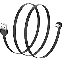 Right-Angle USB-C to USB-A Flat Cable,PD 65W USB-C Cable for Fast Charging Flat 90-Degree Type-C to A Port Compatible with Phone 15/16,Galaxy S21/S22/S23,Power Bank,etc.-0.5M/1.6Ft