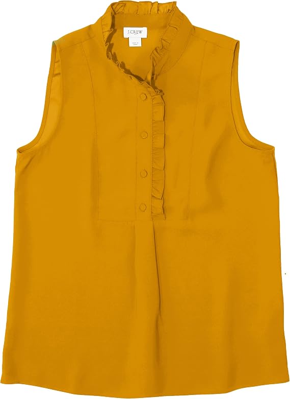 J.Crew Mercantile Women's Ruffle-Trim Crepe Tank Top