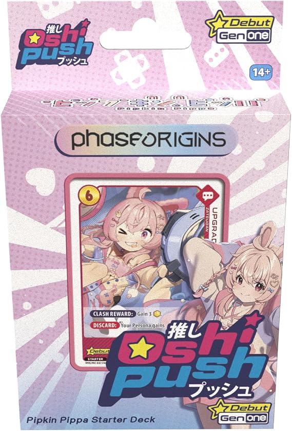 Oshi Push: Phase Origins Pipkin Pippa Starter Deck (Box) | Phase Connect Vtubing Trading Card Game | Japanime Games | TCG | Designed by Justin Gary Known for Ascencion |