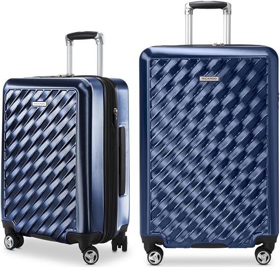 Ricardo Melrose Hardside 2-Piece Set (20" and 25") with FREE Travel Kit (Prussian Blue)