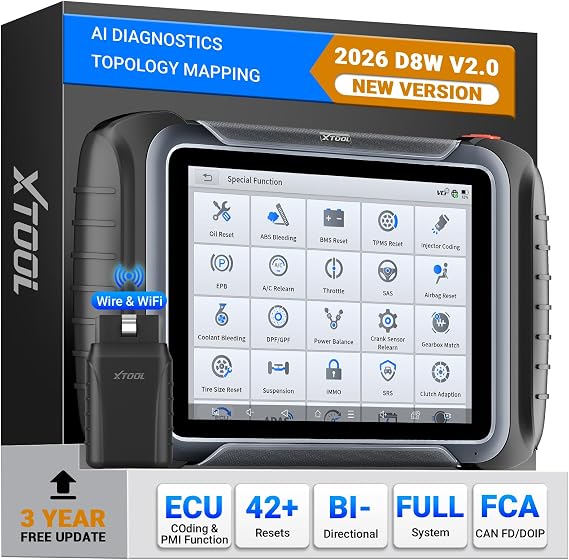 XTOOL D8W Bidirectional Scan Tool with AI-Assisted, 3 Years Free Update