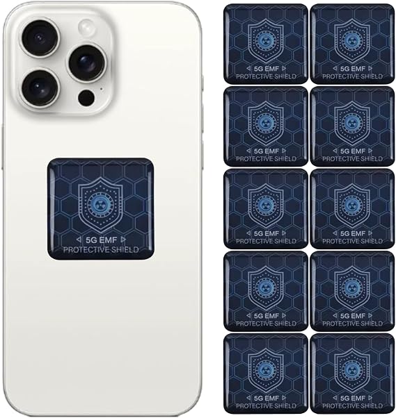 Bodywealth Chip for Cell Phone Stickers Blocker Neutralize Shield Protection from Cell Phones cased and Electronic Devices WiFi 5G Tablets Laptops Computers TV Monitors (10Pcs)