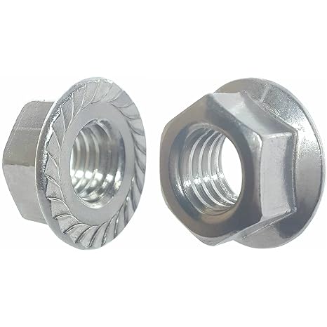 BCP Fasteners 40 Pack 38-16 Zinc Plated Serrated Flange Hex Lock Nuts BCP271
