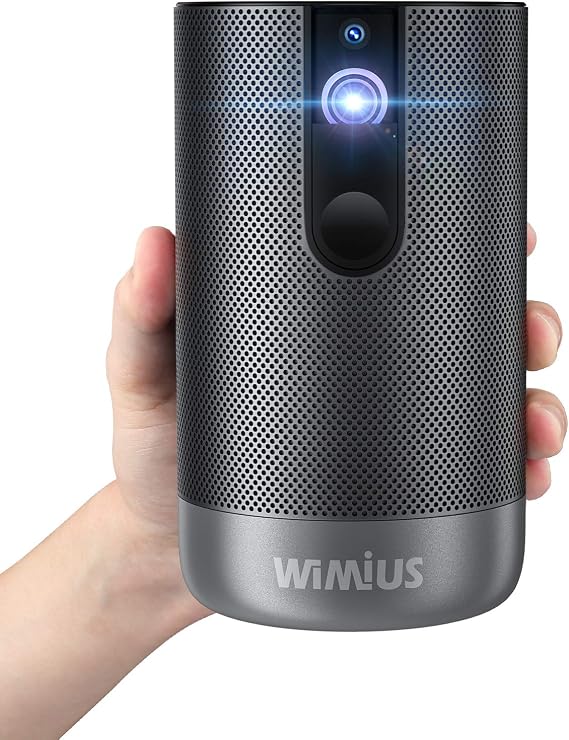 Projector, WiMiUS Q1 Mini Android 9.0 Projector (2G+16G), Native 4K Supported with 5G Wi-Fi, Bluetooth, 3D, 5,000+ Apps, DLP Projector for Home Entertainment Office Use
