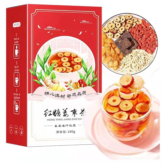 Brown sugar ginger jujube tea brown sugar ginger jujube tea wolfberry tea fruit tea individual packaging 6.3 oz( 180g)