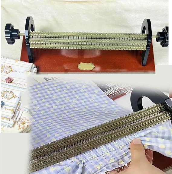 Pleat Sewing Machine, 36 Row Smocking Pleater, 10mm Spaced, Easily Adjust Closeness & Depth, Make Your Own Dress Patterns, DIY, Sewing, Wedding, Bridal, Dress, Dance, Costume, Crafts