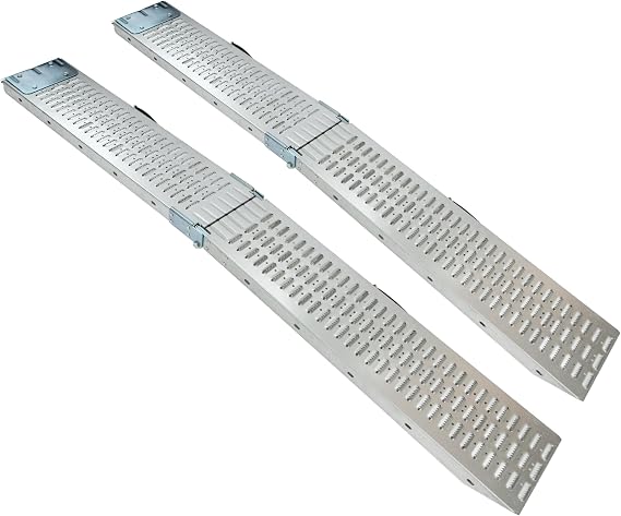 ThunderBay 73'' x 9''Loading Ramp Set Pack of 2 Folding Ramp Folding Galvanized Steel 880 lbs Max Folding Ramp for ATV,Motorcycle,Truck,Quad,Lawn Mower,Snow Blower,Dirt Bikes,Carts,Trailers,Car Tailg