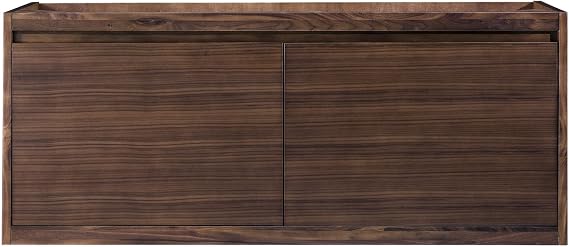 James Martin Vanities 805-V47.3 Mantova 48" Wall Mounted Single Basin Poplar Wood Vanity Cabinet Only - Mid-Century Walnut