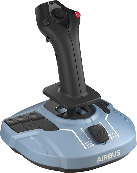 Thrustmaster TCA Sidestick Airbus Edition - Ergonomic Flight Stick with 12 Remappable Buttons and Thrust Reverser for PC | Officially Airbus licensed, ergonomic 1:1 scale replicas, swappable stick head modules, 17 action buttons, Hall effect