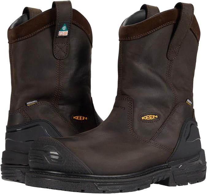 KEEN Utility Men's CSA Philadelphia Wellington 8" CompositeSteel Toe WaterproofPull OnWorkBoot Work Boot